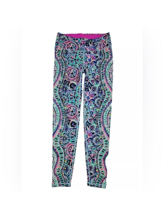 Lilly Pulitzer Pants - Lilly Pulitzer the weekender midi Leggings in Blue and Pink Floral small